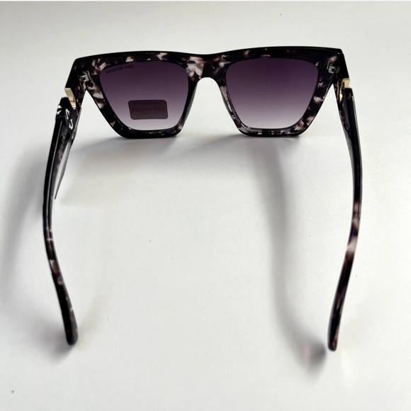 New TRUE RELIGION Square Sunglasses Oversized Acetate Tortoise Shell Black Logo main image 2